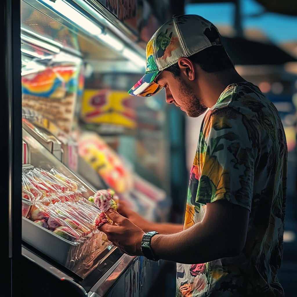 Un homme choisissant une glace | Source : Midjourney