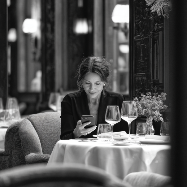 Une femme lisant un message texte | Source : Midjourney