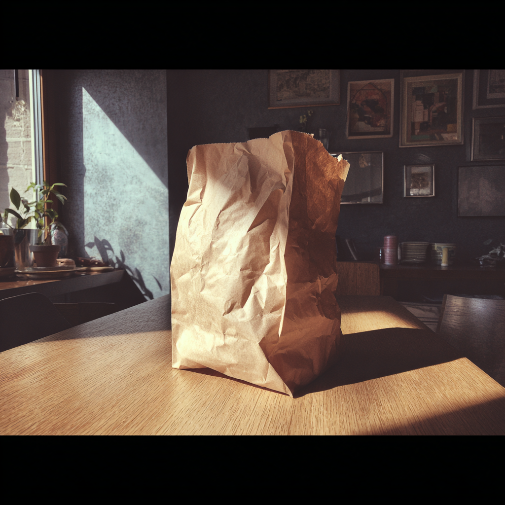 Un sac à emporter posé sur une table | Source : Midjourney