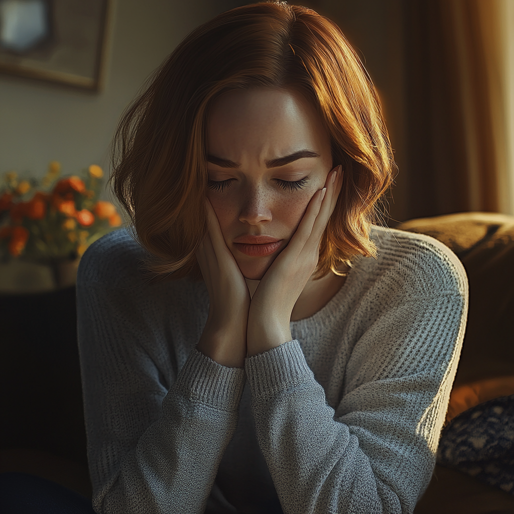 Une jeune femme triste | Source : Midjourney