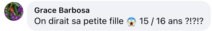 Capture d'écran du commentaire d'un internaute I Source : facebook.com/gala.f