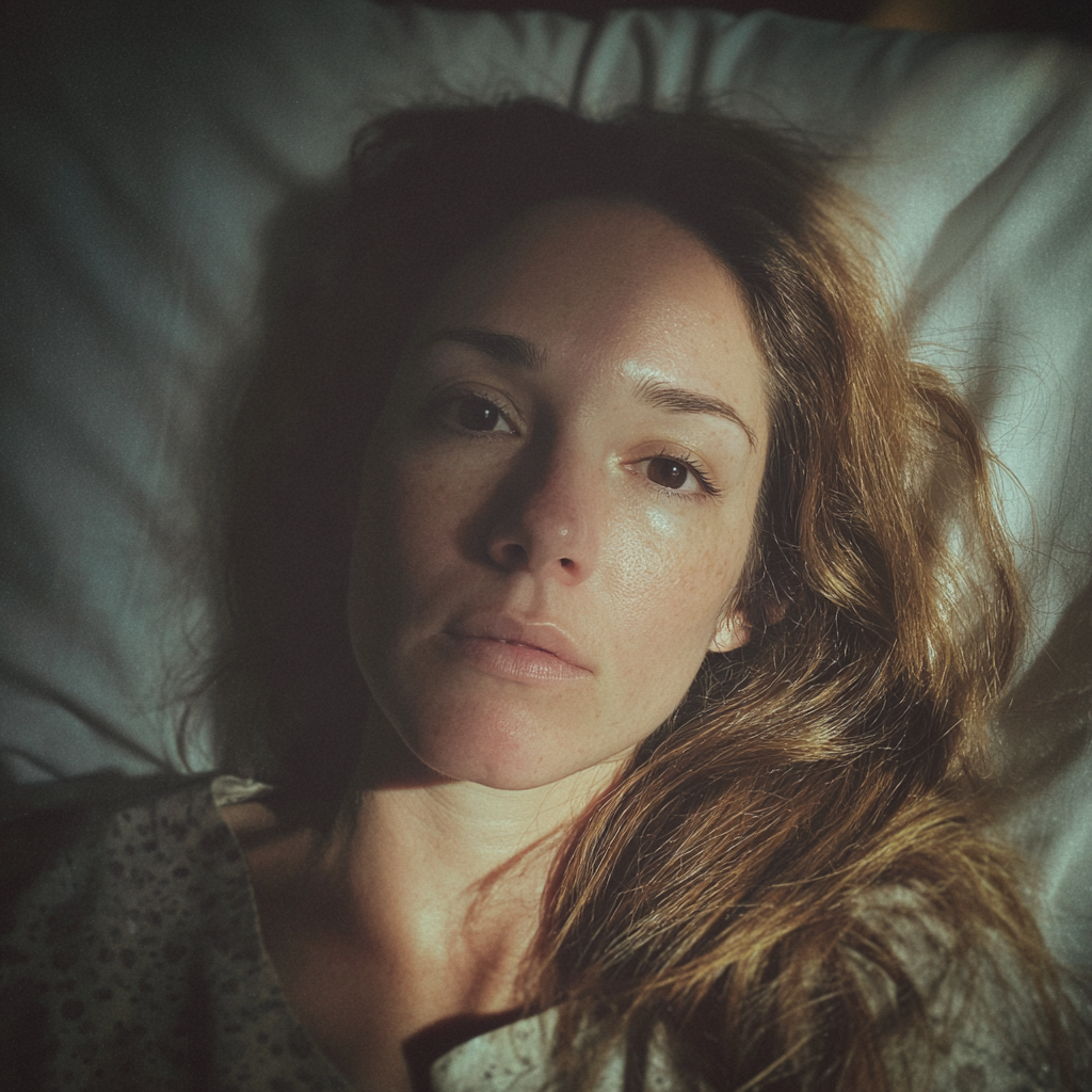 Une femme allongée dans un lit d'hôpital | Source : Midjourney
