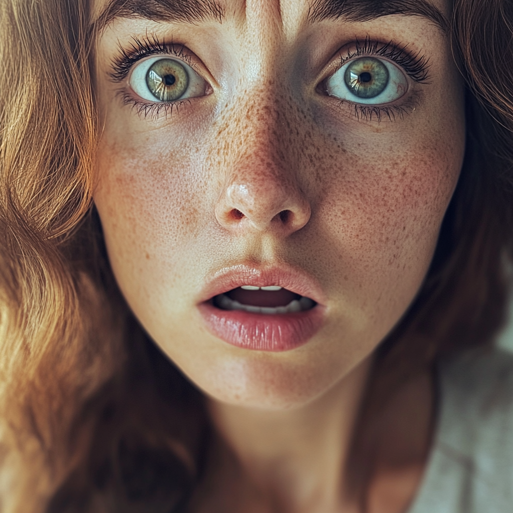 Gros plan sur une femme choquée | Source : Midjourney