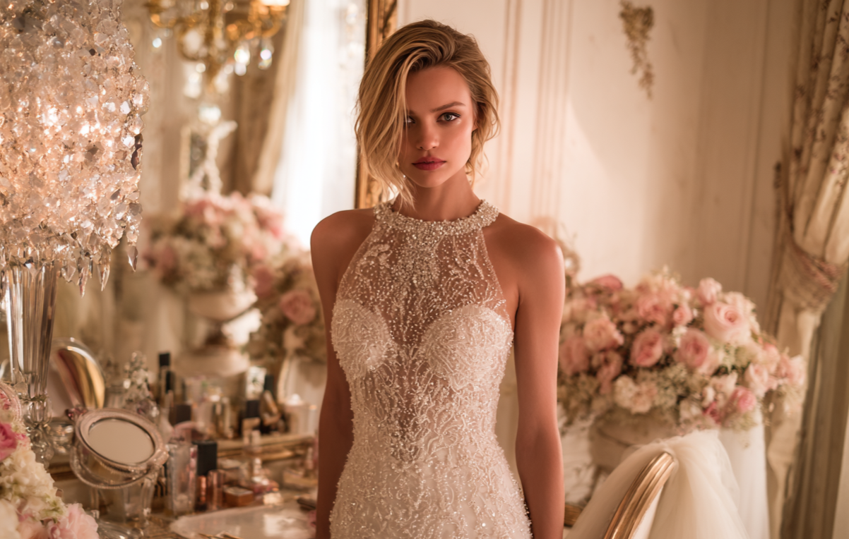 Une femme en robe blanche | Source : Midjourney