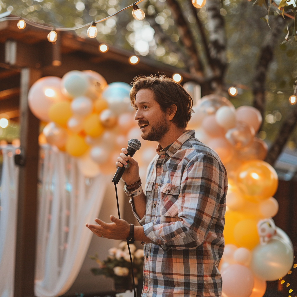 Un homme qui fait un discours | Source : Midjourney