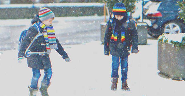 Deux garçons sous la neige | Source : Shutterstock