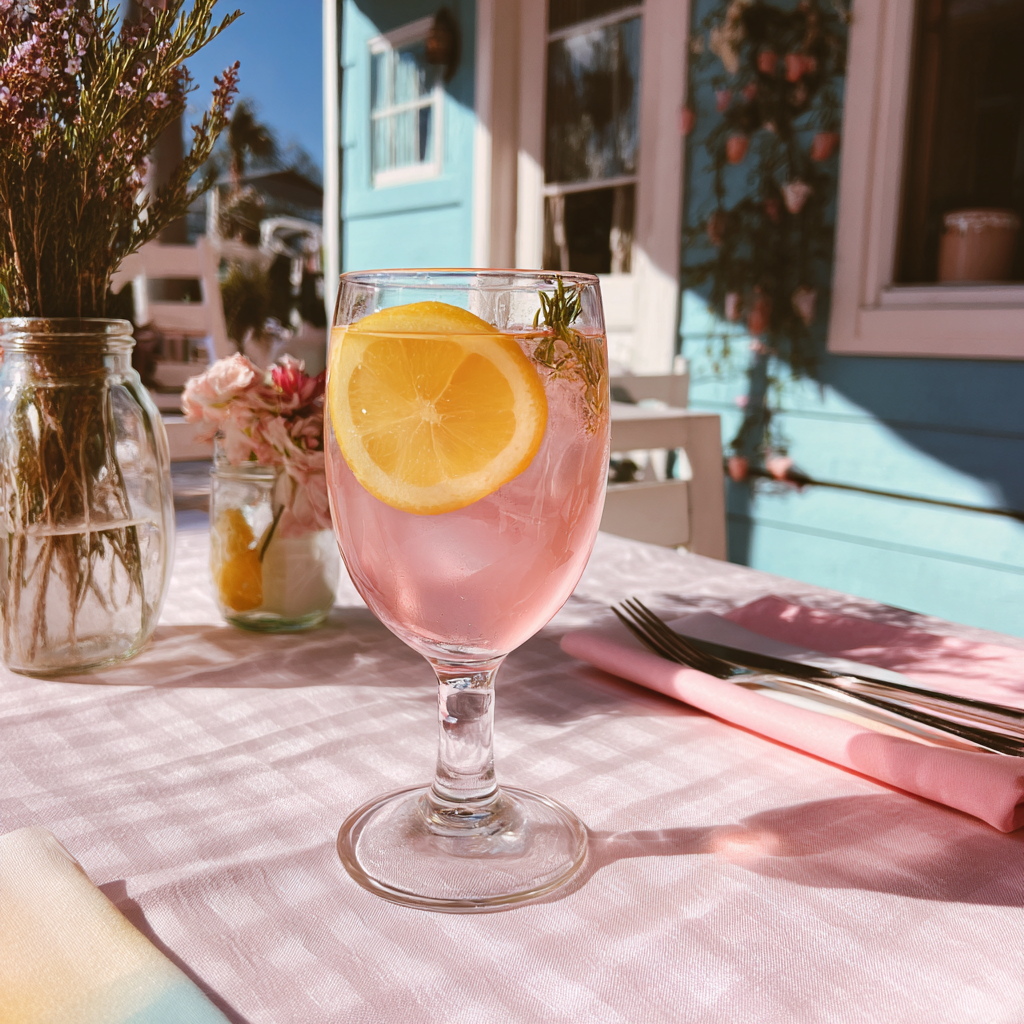 Un verre de limonade sur une table | Source : Midjourney