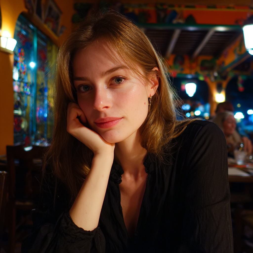 Une femme qui repose sa tête sur sa main | Source : Midjourney