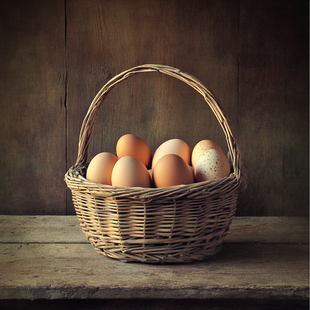 Un panier d'œufs | Source : Midjourney