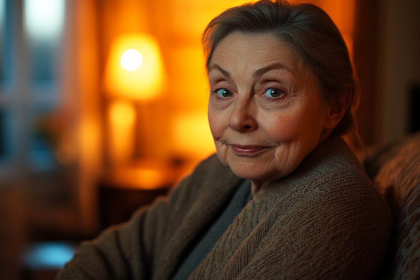 Une femme âgée dans sa maison | Source : Midjourney