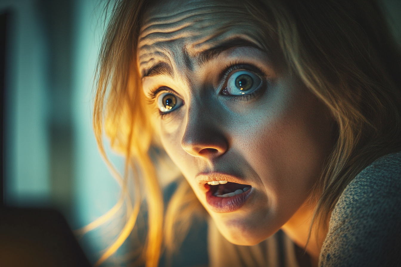 Une femme qui regarde sa maison en se sentant choquée | Source : Midjourney
