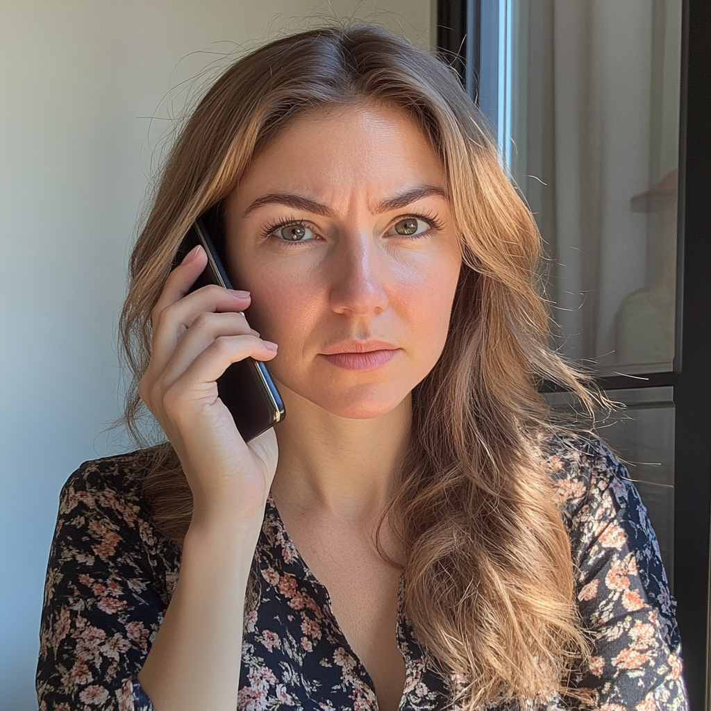 Une femme qui parle au téléphone | Source : Midjourney