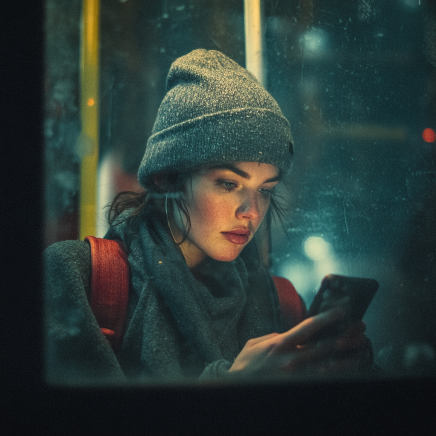 Une femme qui envoie un texto | Source : Midjourney