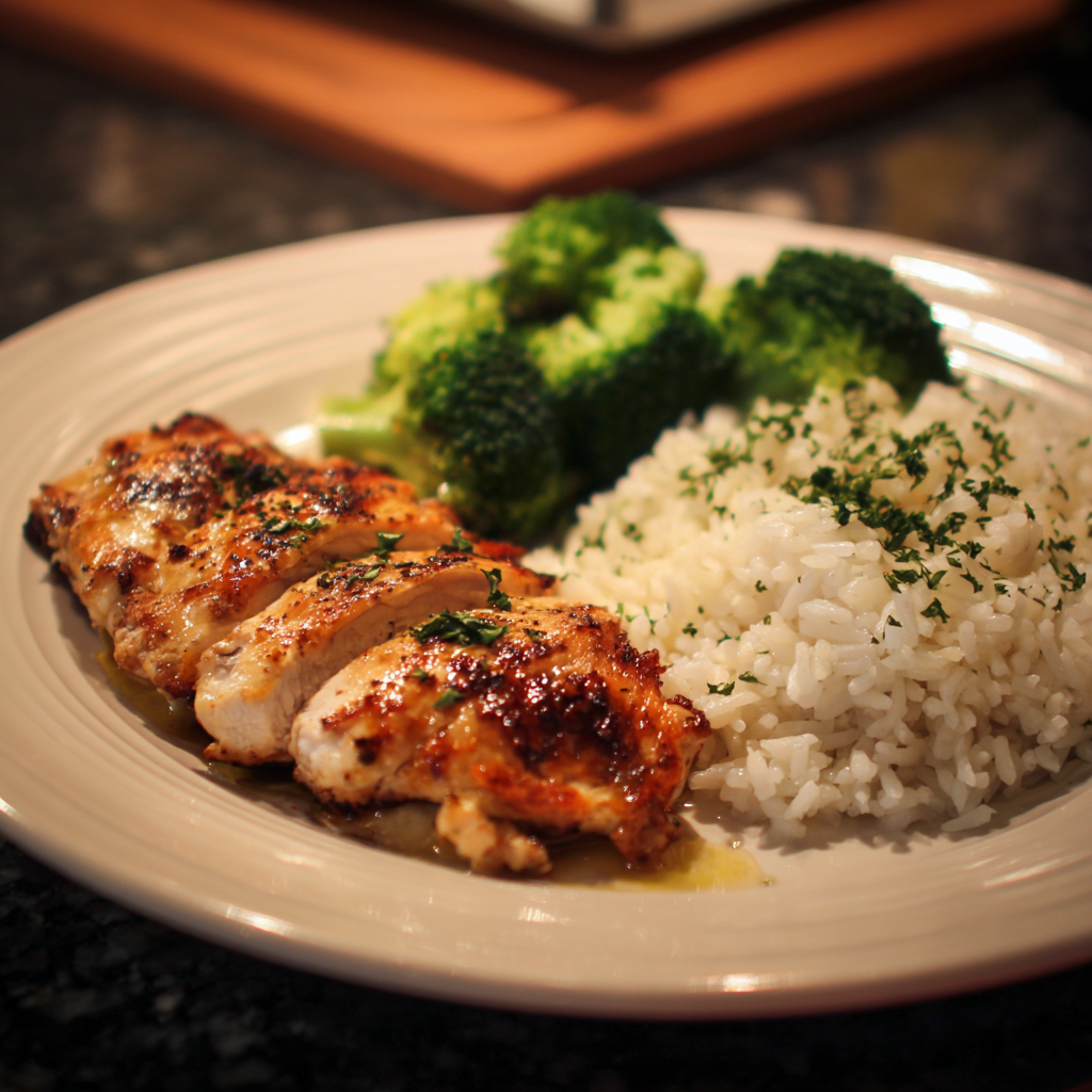 Une assiette de nourriture sur une table | Source : Midjourney