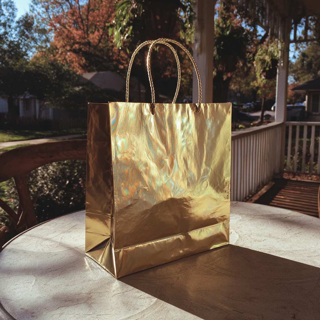 Un sac cadeau sur une table | Source : Midjourney