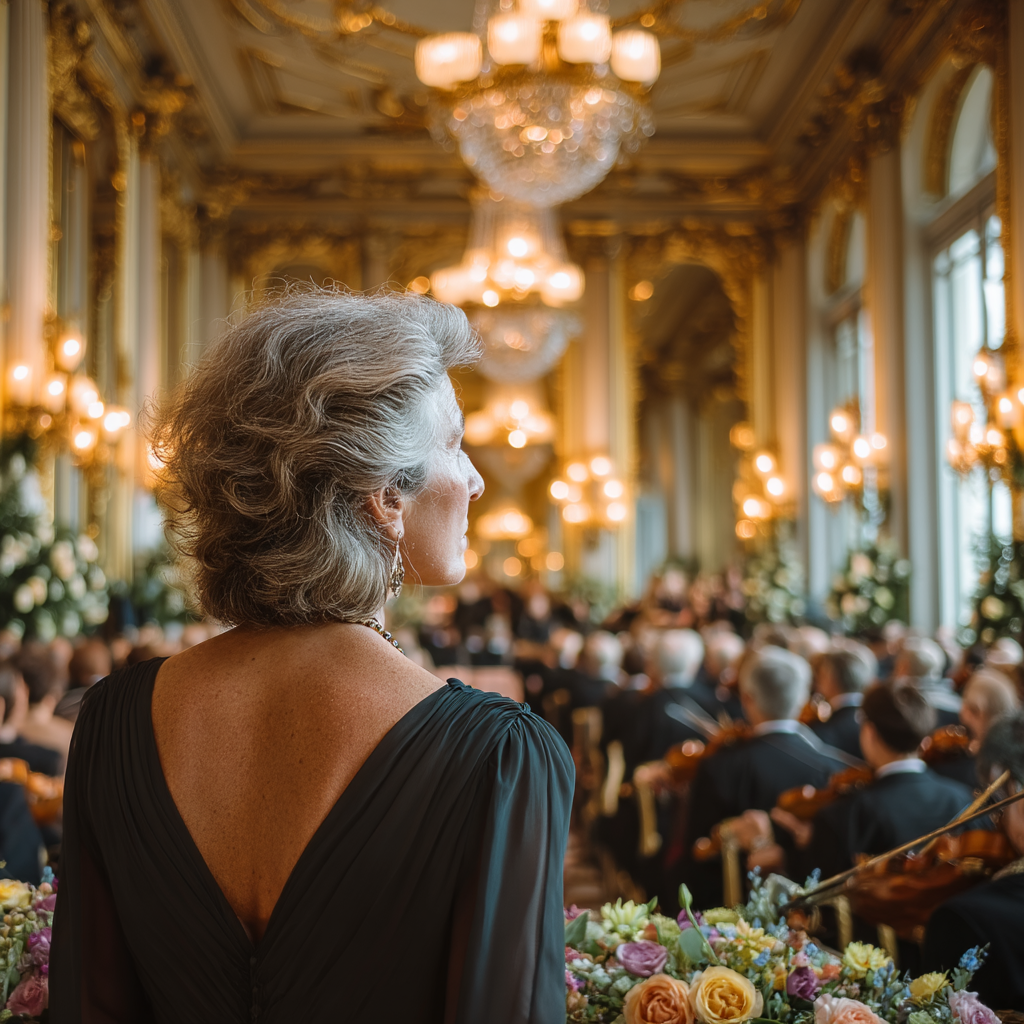 Une femme quittant une salle de spectacle | Source : Midjourney