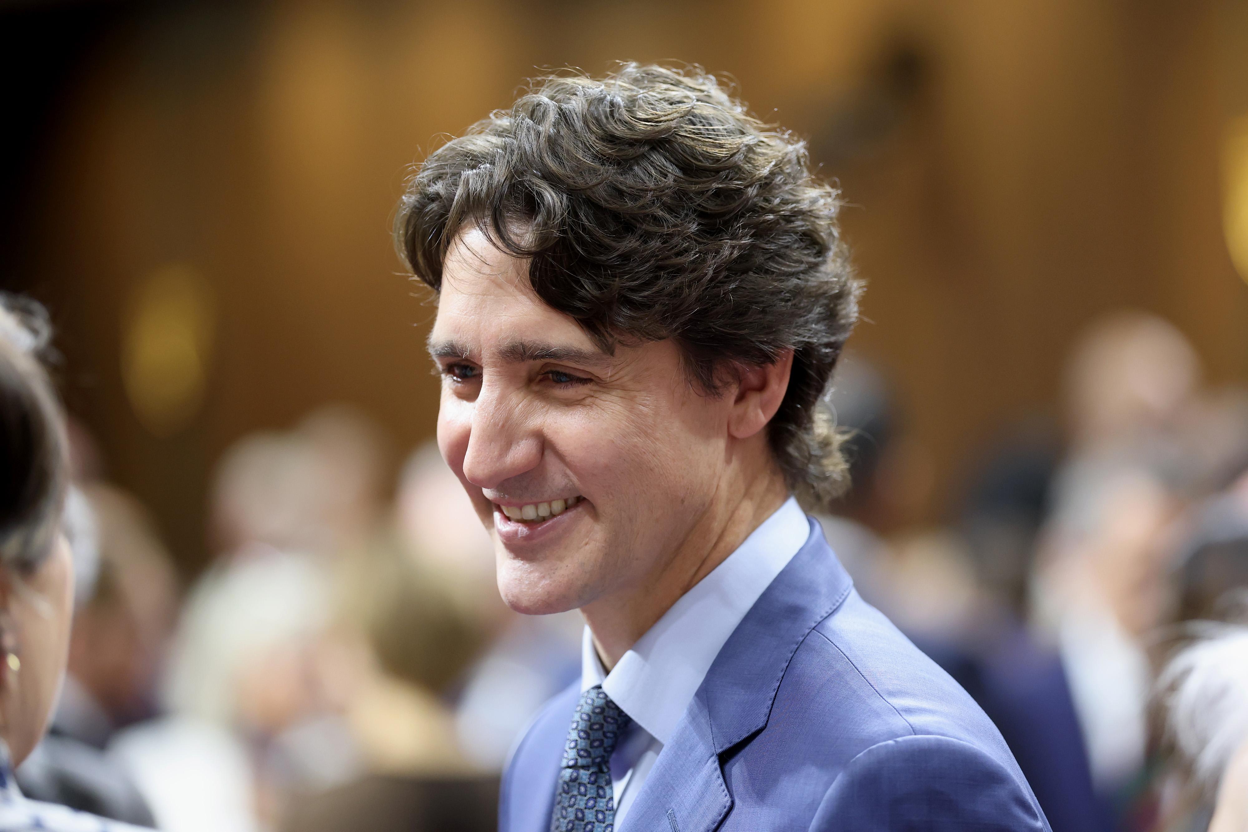 Justin Trudeau arrive avant l'arrivée du roi Charles III et de la reine Camilla à la Chambre du Sénat pour l'ouverture officielle du Parlement, le 27 mai 2025, à Ottawa, en Ontario | Source : Getty Images