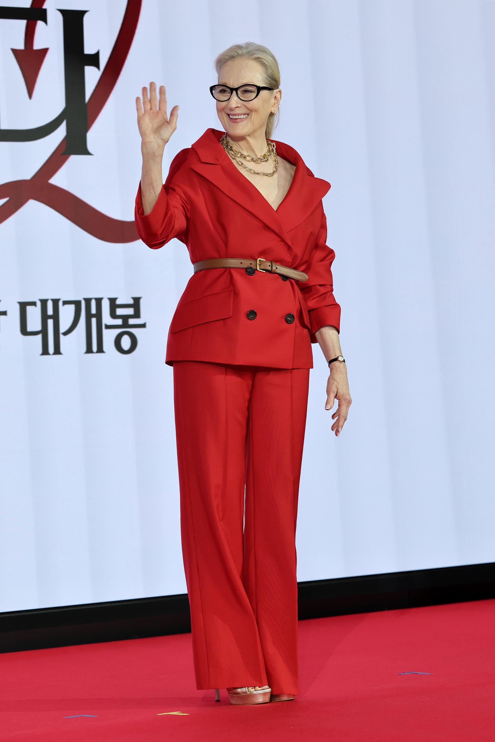 Meryl Streep assiste à la conférence de presse du film « Le Diable s'habille en Prada 2 » au Four Seasons, le 8 avril 2026 à Séoul, en Corée du Sud I Source : Getty Images