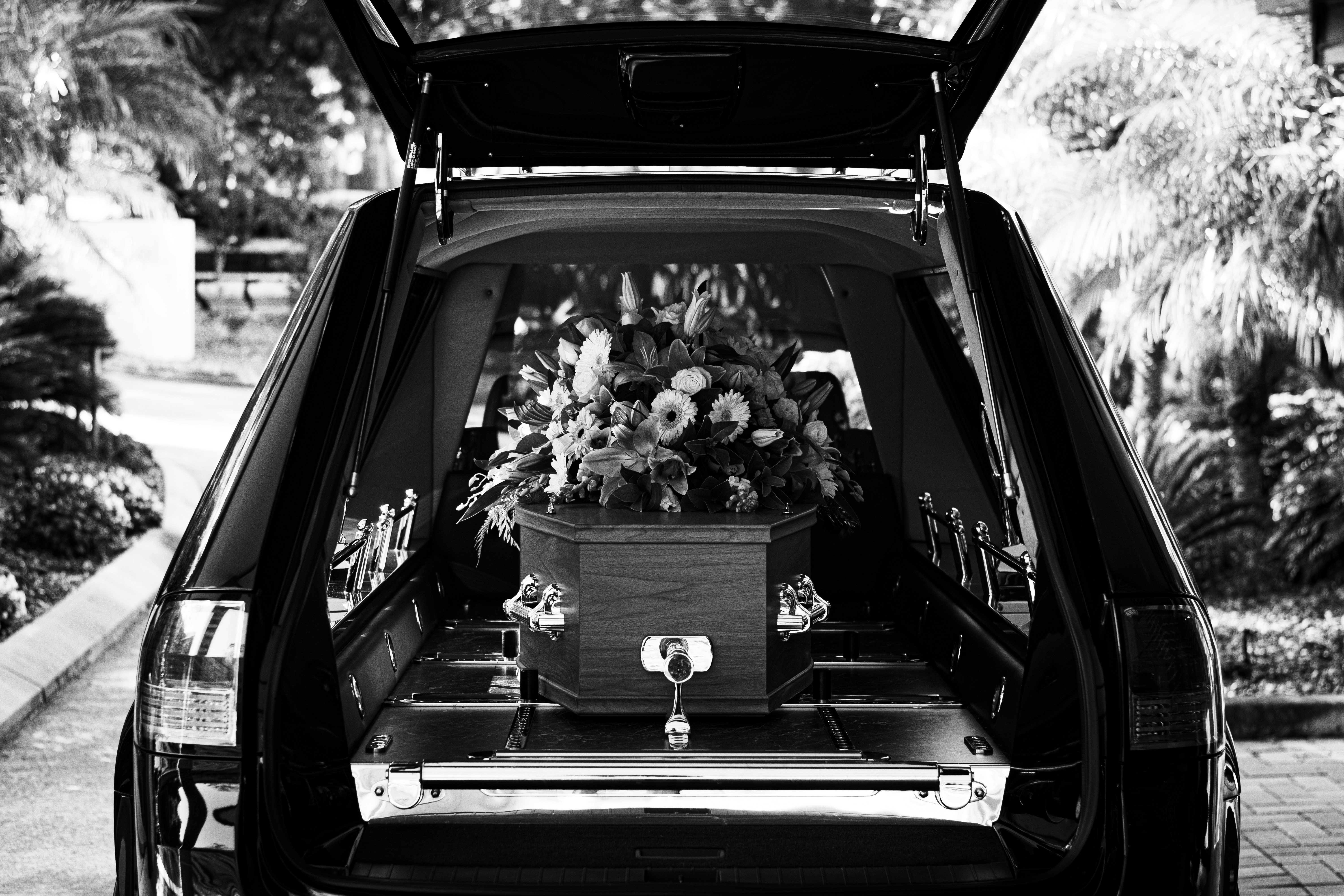 Un cercueil dans un corbillard | Source : Unsplash