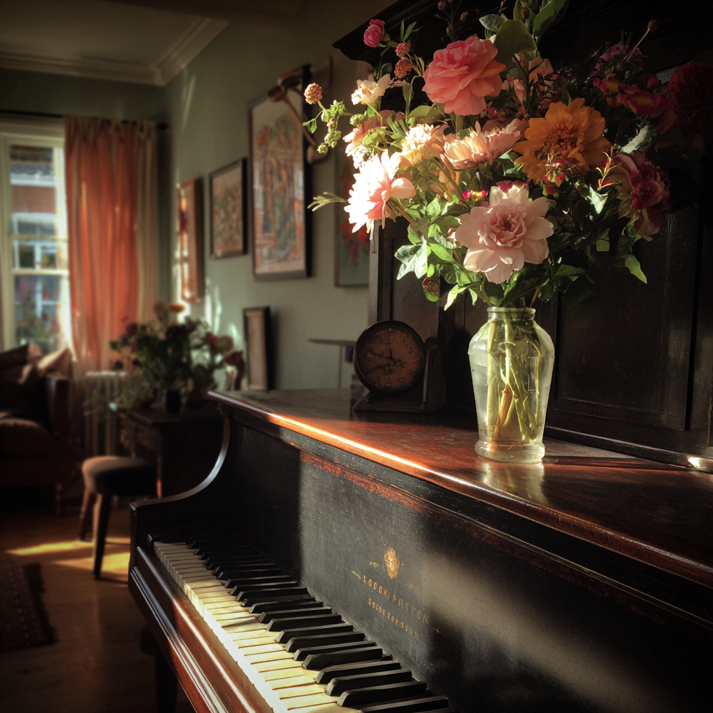 Un piano dans un salon | Source : Midjourney