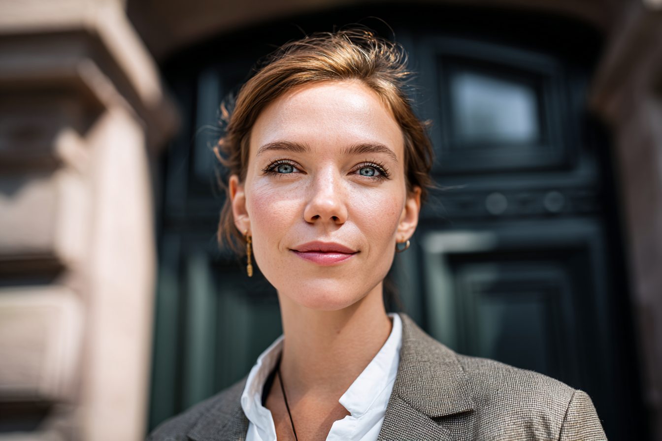 Une femme debout à l'extérieur | Source : Midjourney