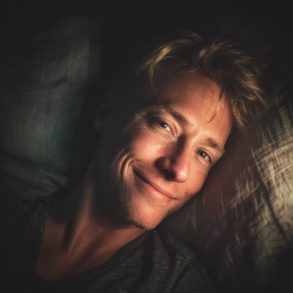 Un homme allongé dans son lit | Source : Midjourney