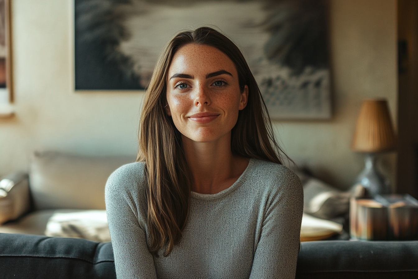 Une femme dans un salon | Source : Midjourney