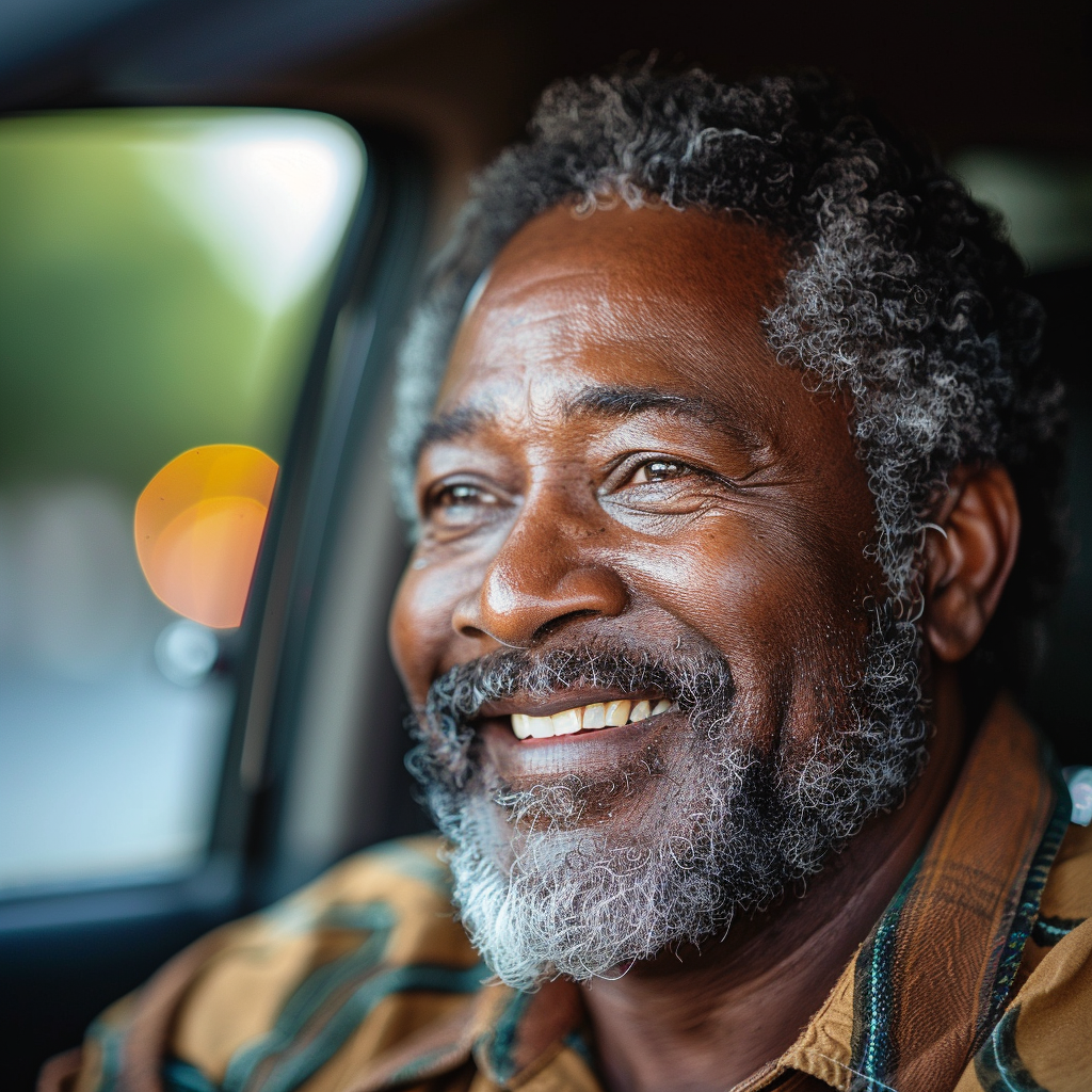 Un homme gentil dans une voiture | Source : Midjourney
