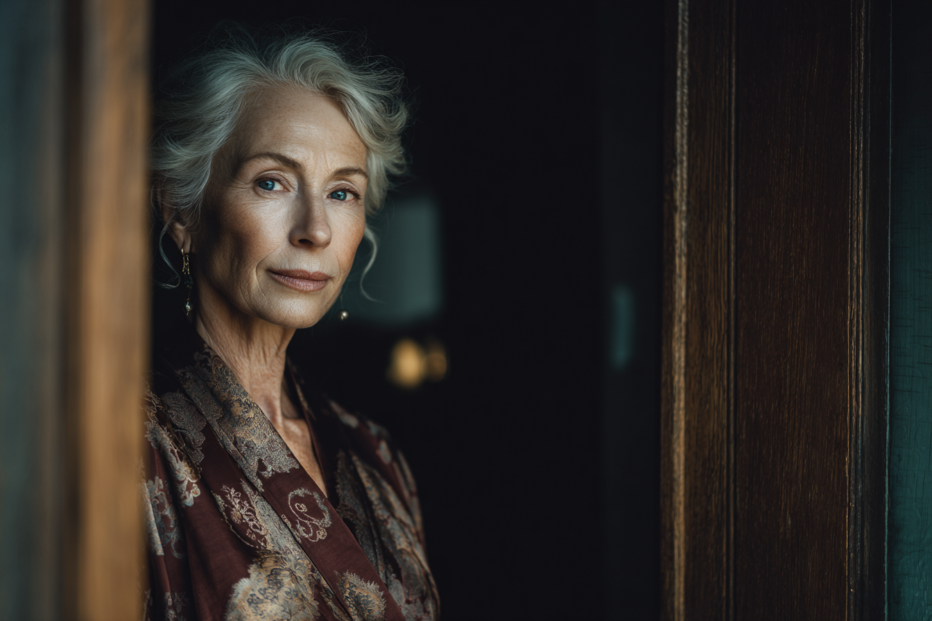 Une femme âgée qui sourit | Source : Midjourney