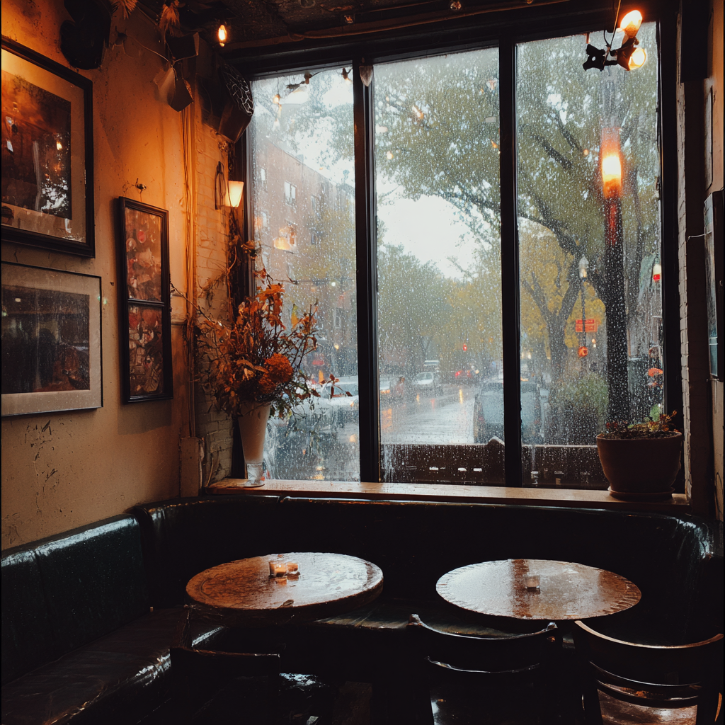 L'intérieur d'un café | Source : Midjourney