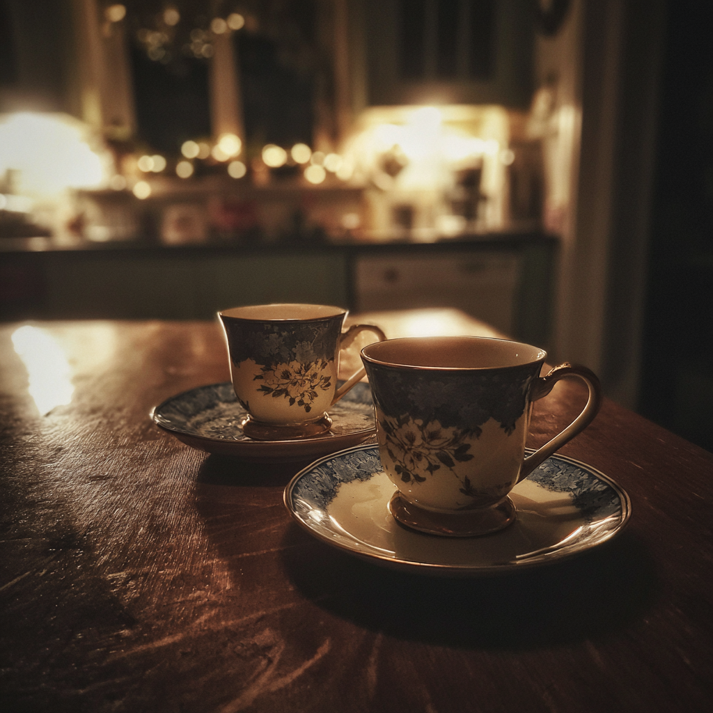 Deux tasses de thé sur une table | Source : Midjourney
