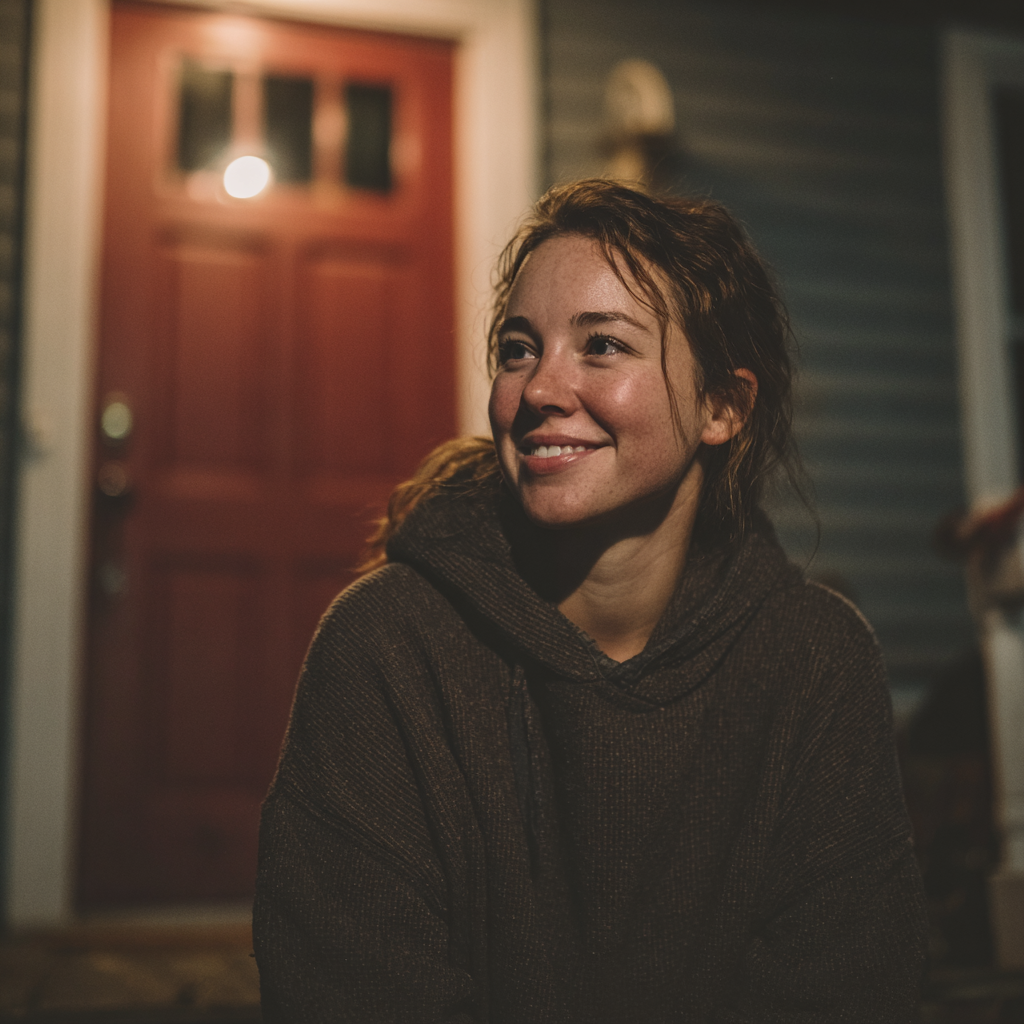 Une jeune femme heureuse | Source : Midjourney