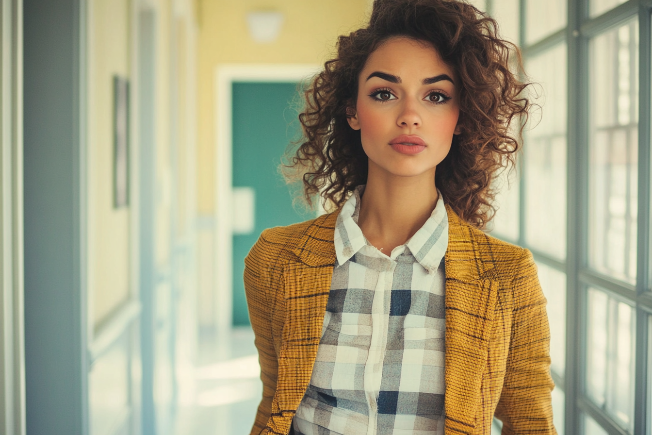 Une femme debout dans un couloir d'hôpital | Source : Midjourney