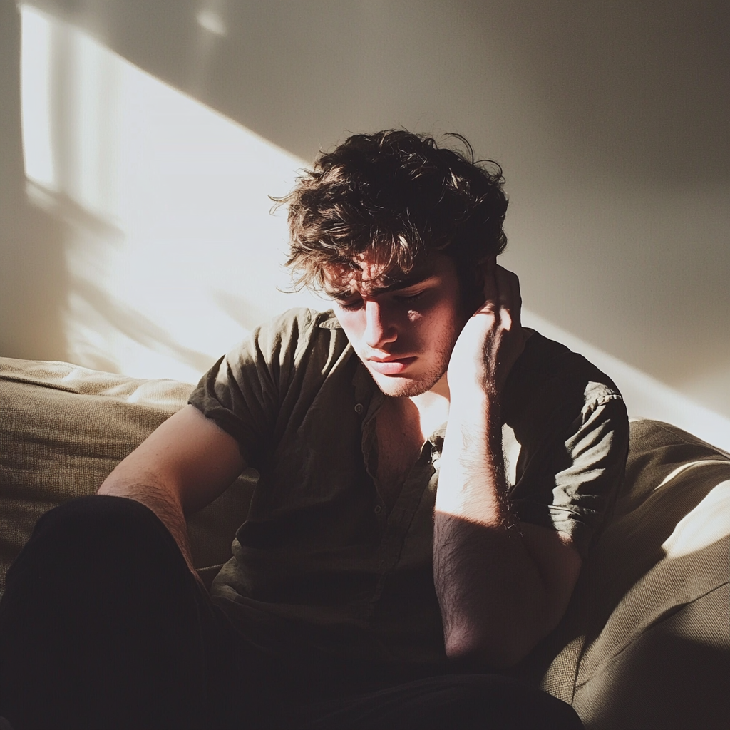 Un jeune homme bouleversé | Source : Midjourney