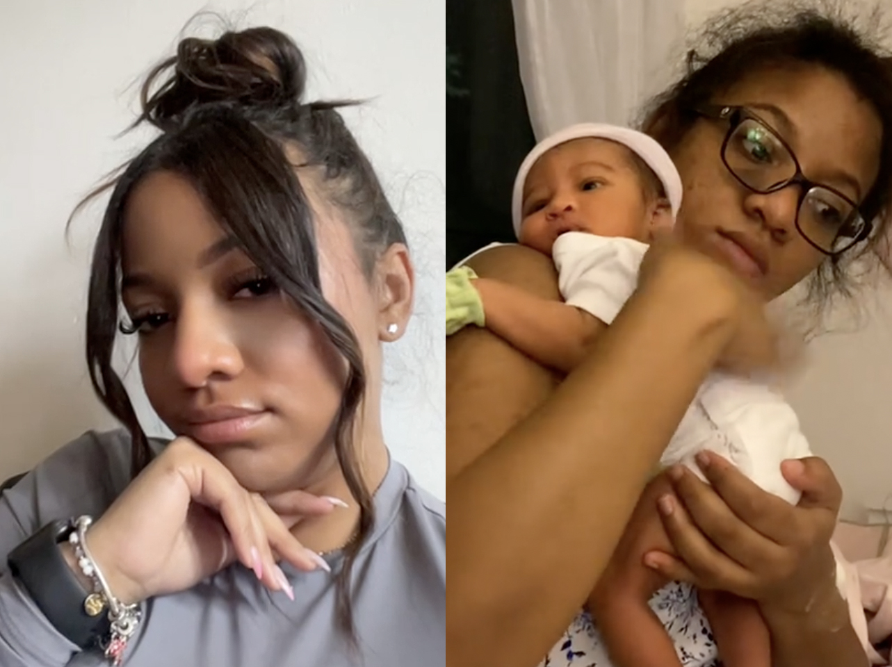 Photos avant et après d'une TikTokeuse : célibataire ou en couple. | Source : TikTok/chantel_2101