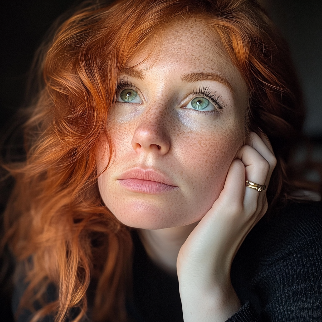 Une femme pensive | Source : Midjourney