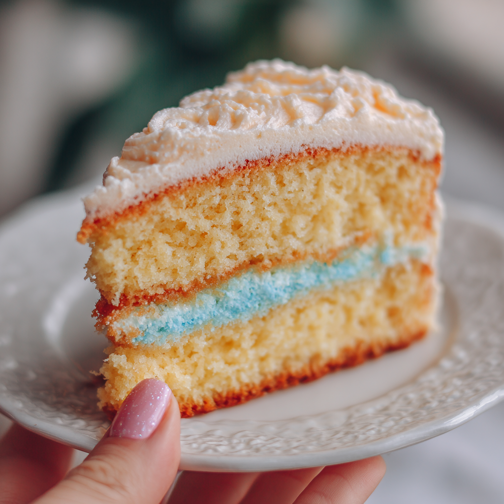 La main d'une femme brandissant une part de gâteau | Source : Midjourney