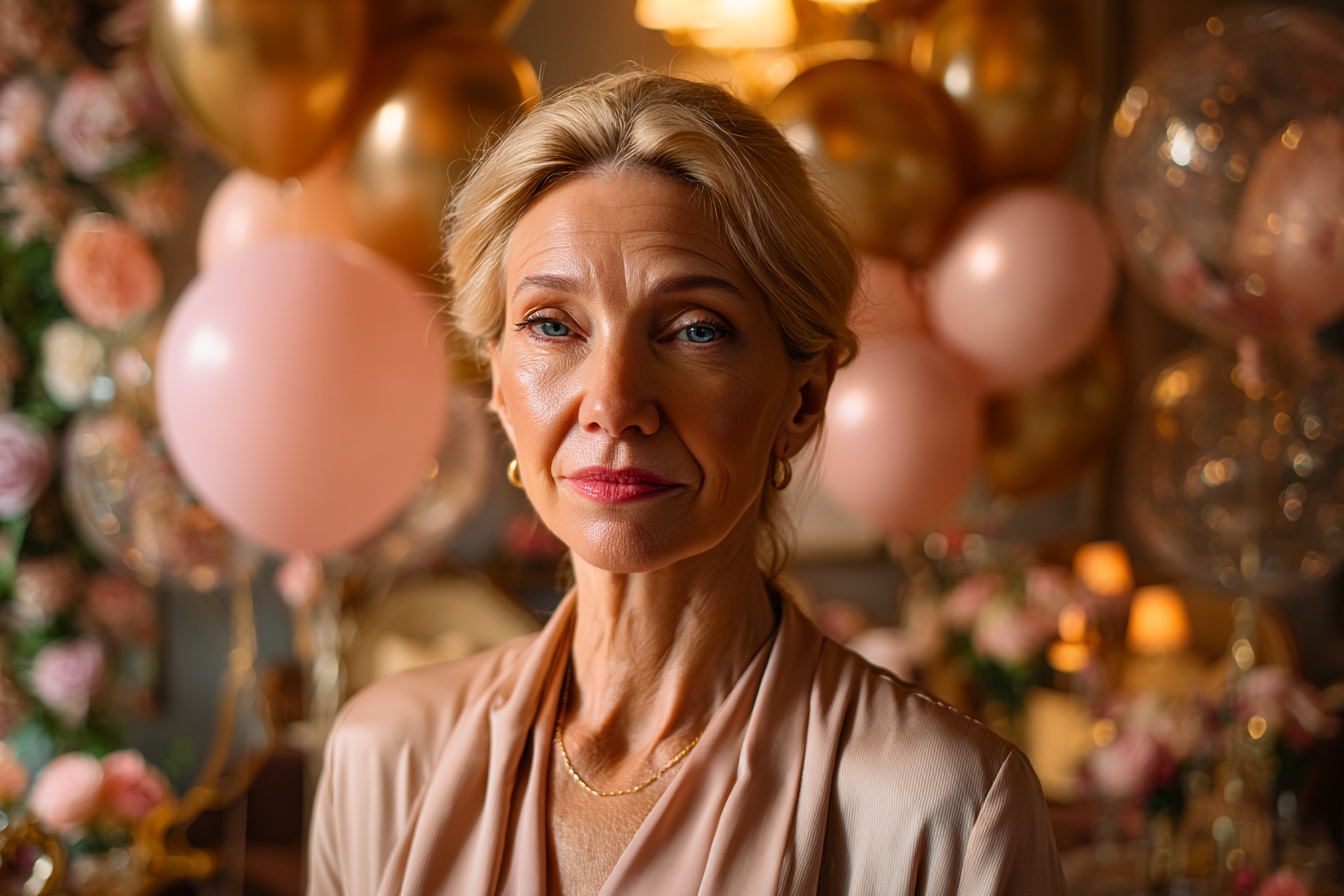 Une femme lors d'une fête d'anniversaire | Source : Midjourney