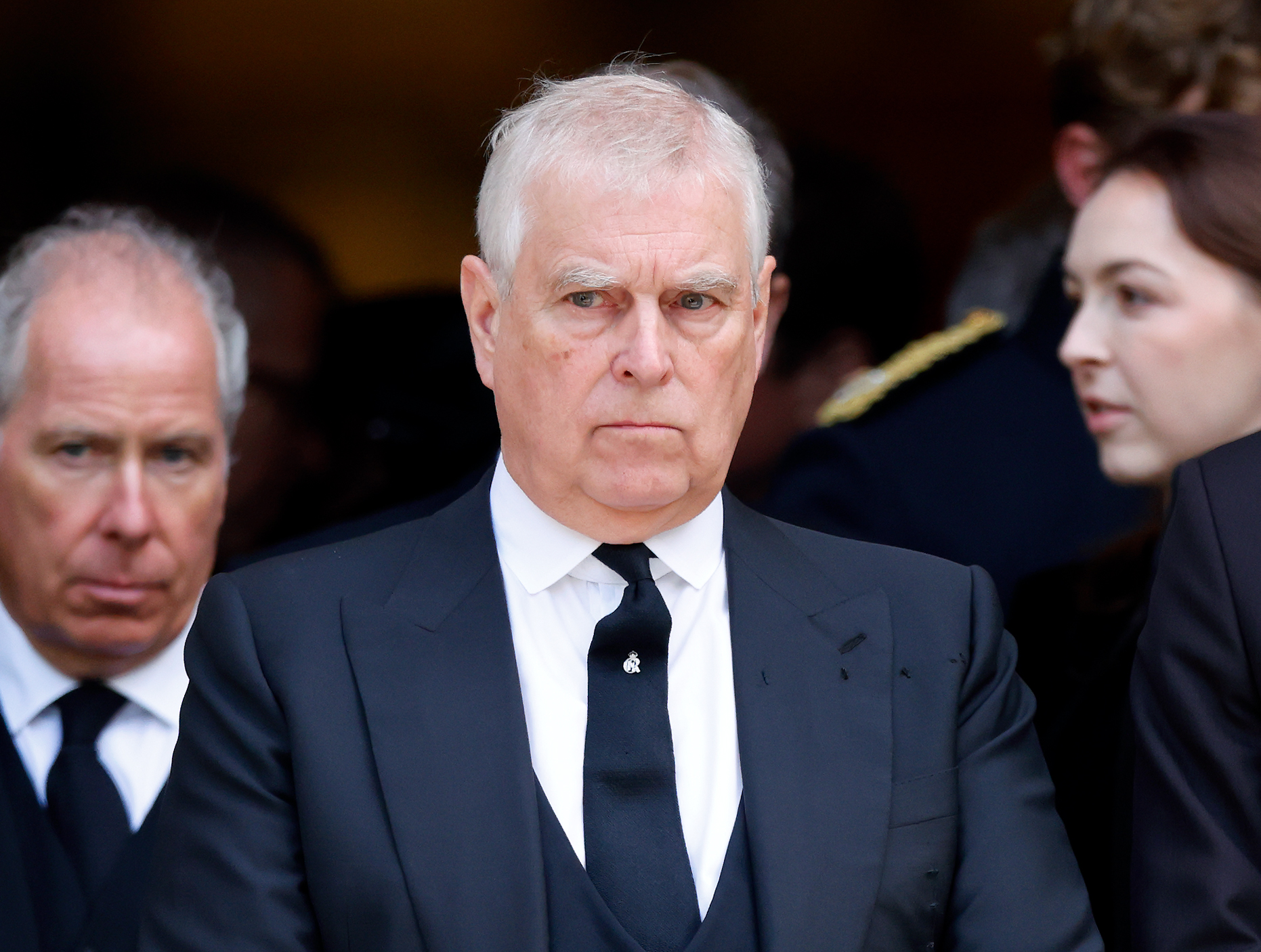 Le prince Andrew, duc d'York, assiste à la messe de requiem de Katharine, duchesse de Kent, à la cathédrale de Westminster, le 16 septembre 2025, à Londres, en Angleterre. | Source : Getty Images