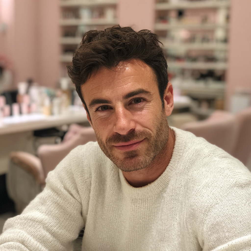 Gros plan sur un homme souriant | Source : Midjourney