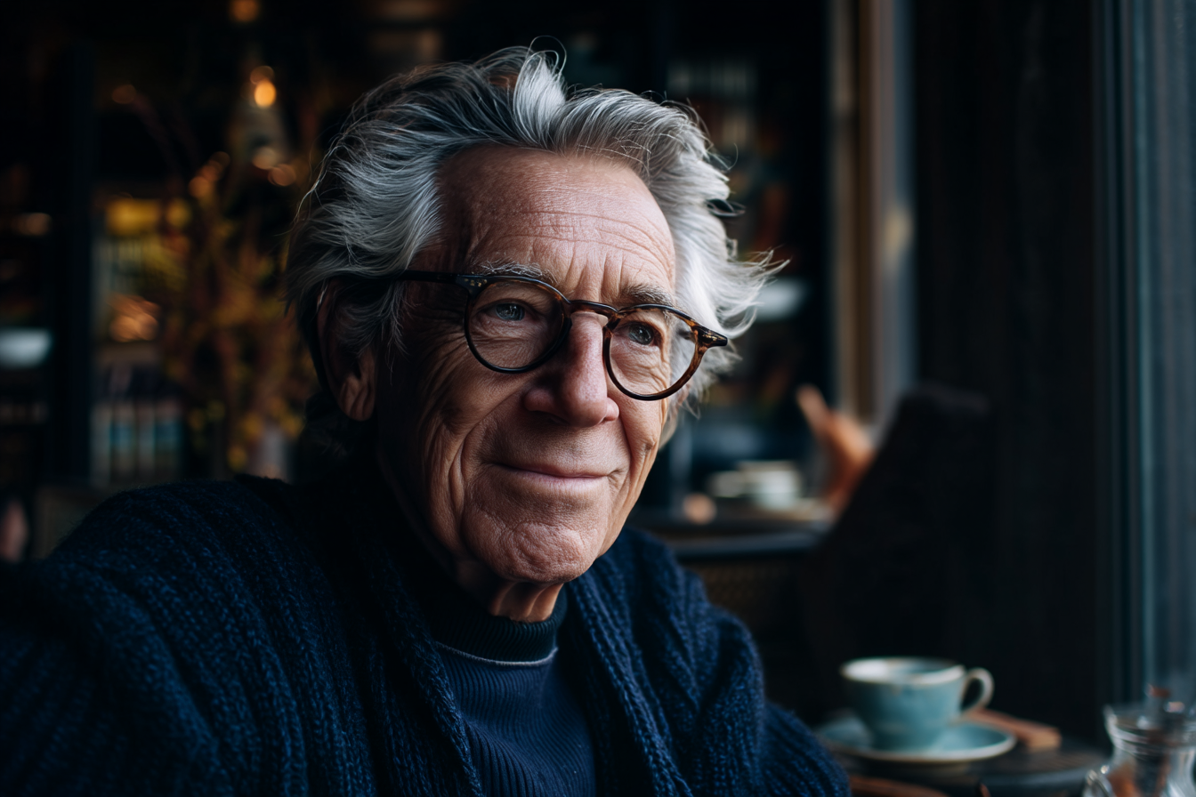 Un homme âgé qui sourit | Source : Midjourney