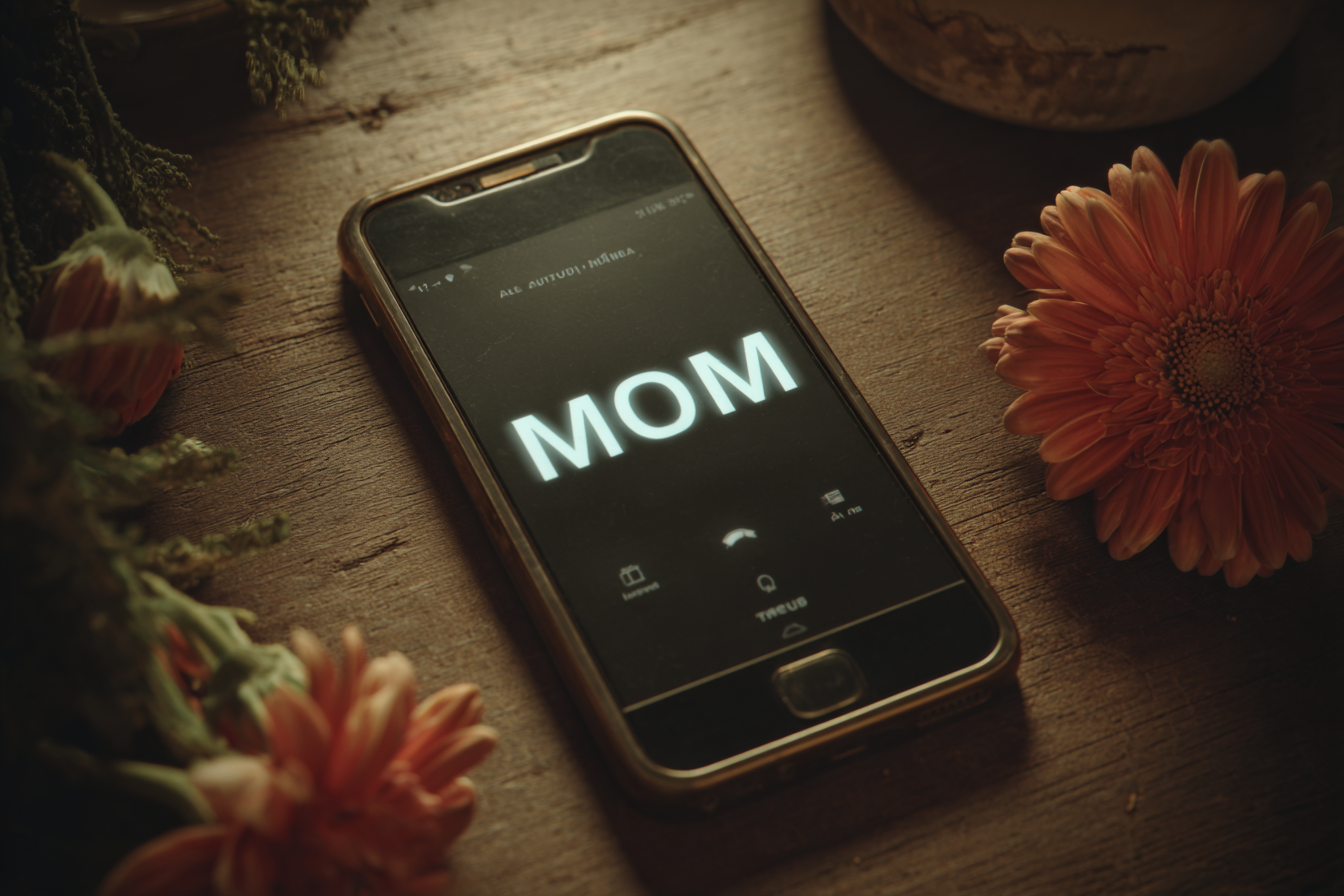Un téléphone sur un bureau | Source : Midjourney