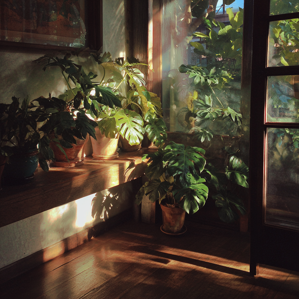 Plantes dans une maison | Source : Midjourney
