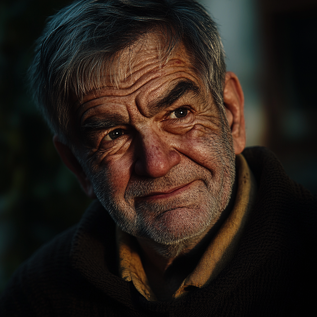 Un homme âgé qui sourit | Source : Midjourney