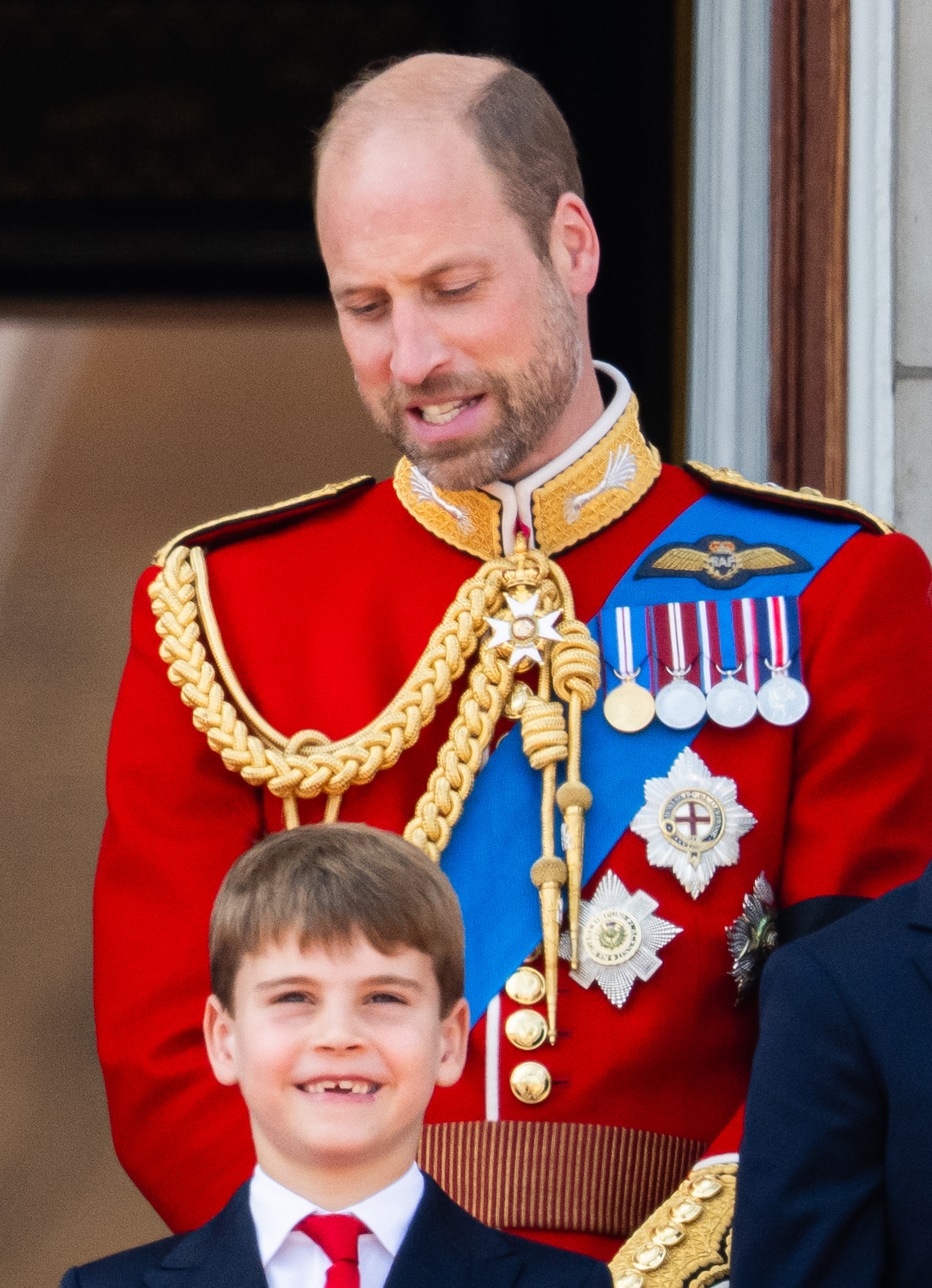 Le prince Louis et le prince William de Galles lors du Trooping the Colour le 14 juin 2025 à Londres, Angleterre | Source : Getty Images