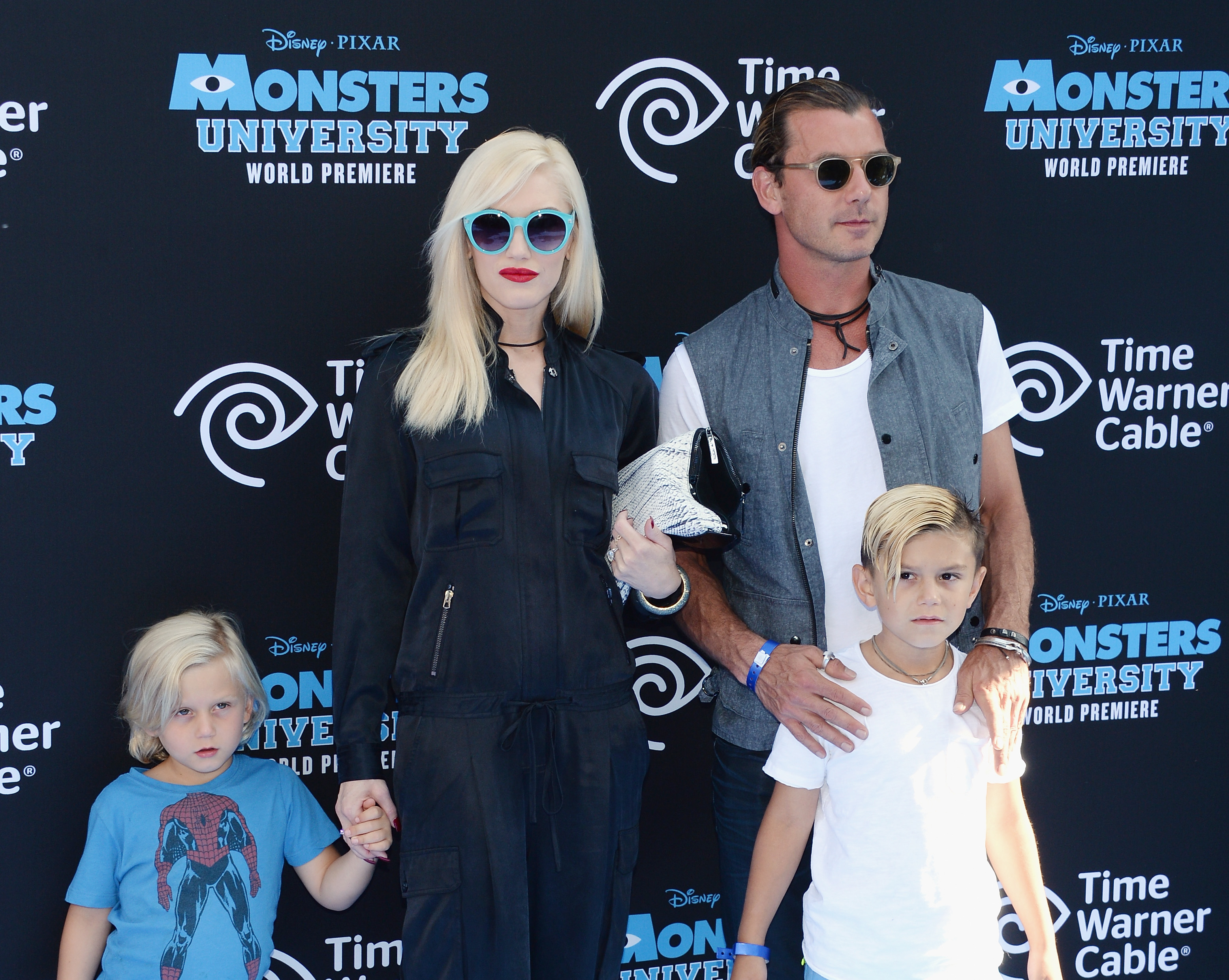 Gwen Stefani et Gavin Rossdale avec leurs enfants lors de la première de « Monsters University » le 17 juin 2013 à Hollywood, en Californie. | Source : Getty Images