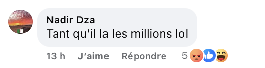 Capture d'écran du commentaire d'un internaute I Source : https://www.facebook.com/photo?fbid=1320863623410955&set=a.599051068925551