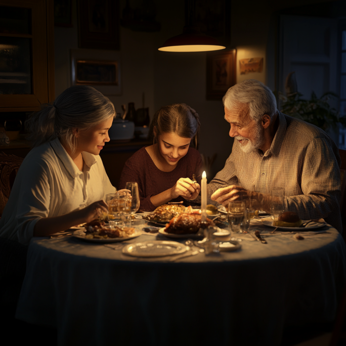 Un dîner en famille | Source : Midjourney