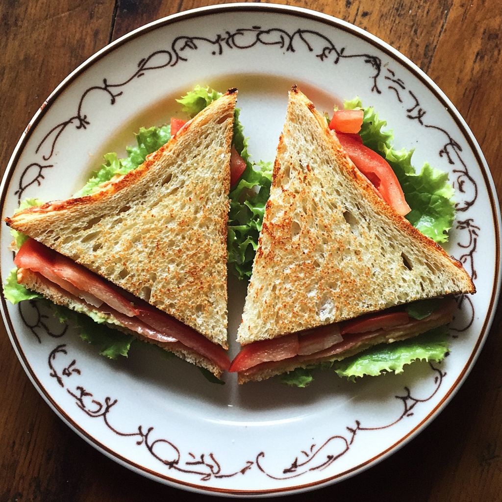 Sandwichs coupés en triangles | Source : Midjourney