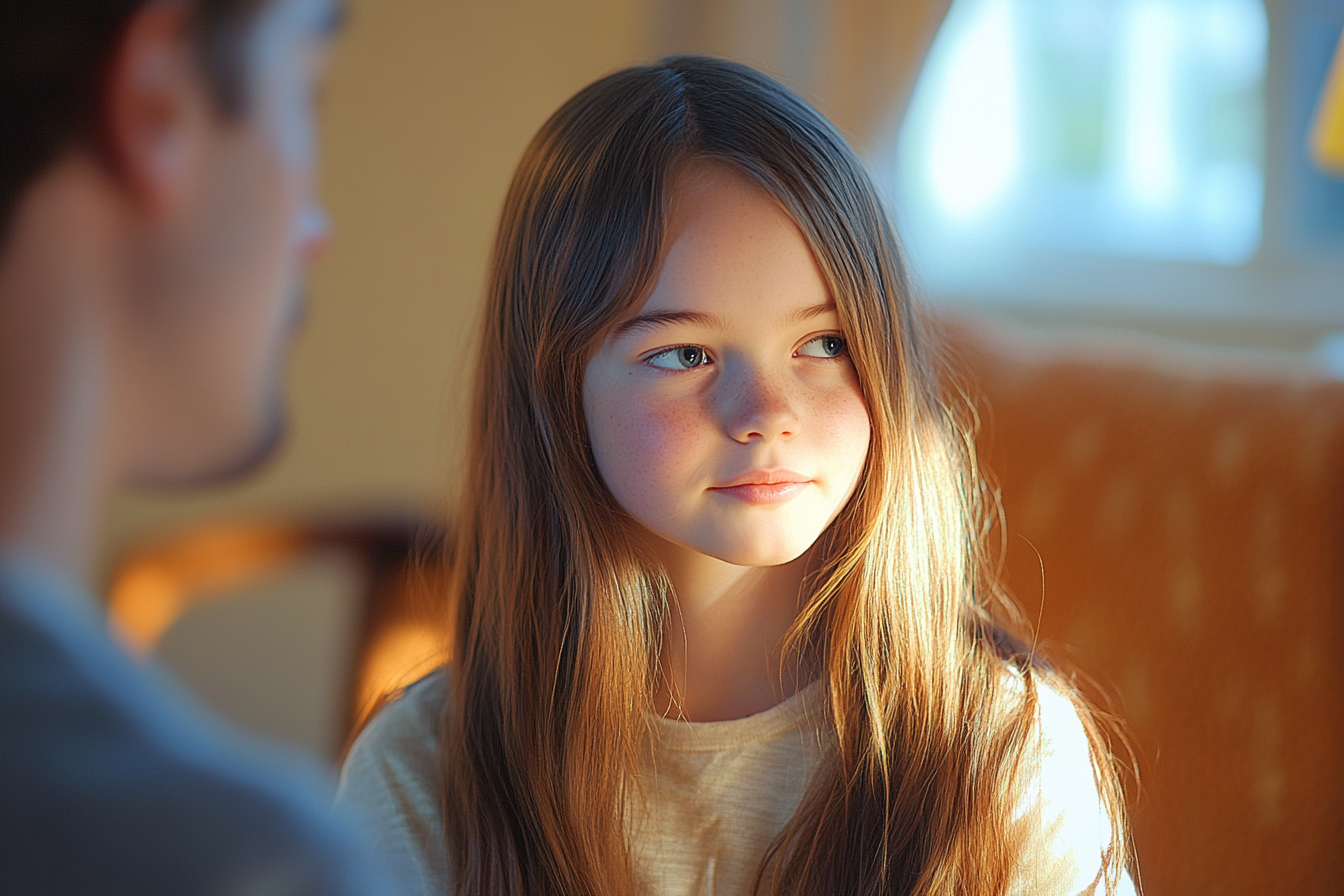 Une fille qui discute avec un homme | Source : Midjourney